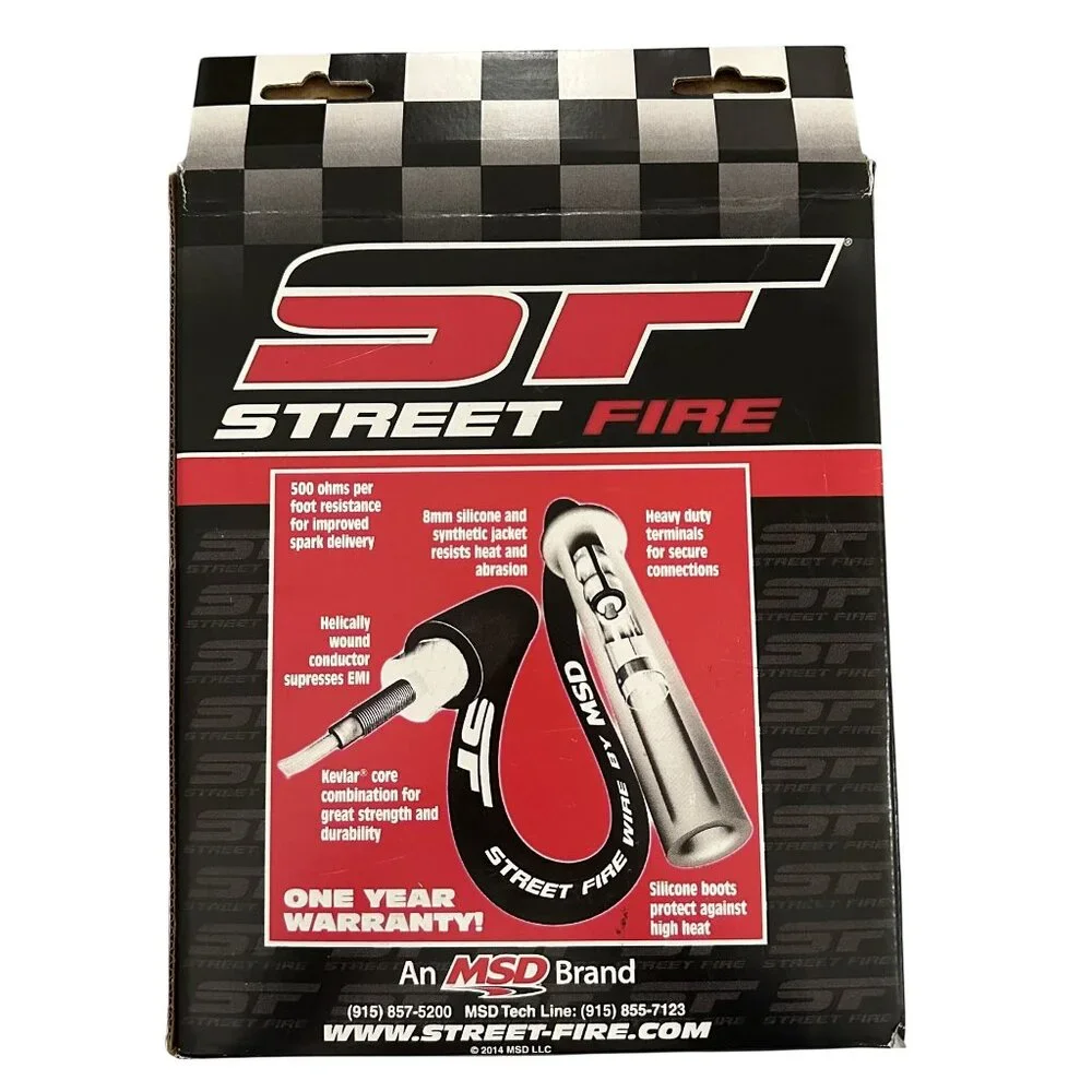 Street Fire Spark Plug Wires MSD 5550 Universal Wire Set 8mm High EMI Supression